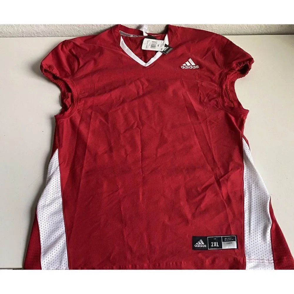 Adidas Football Jersey GG7403 WVN A1 Stock J Red White Practice Men’s Sz 2XL NEW